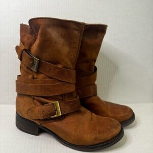 Steve Madden Brown Leather Ankle Boots
